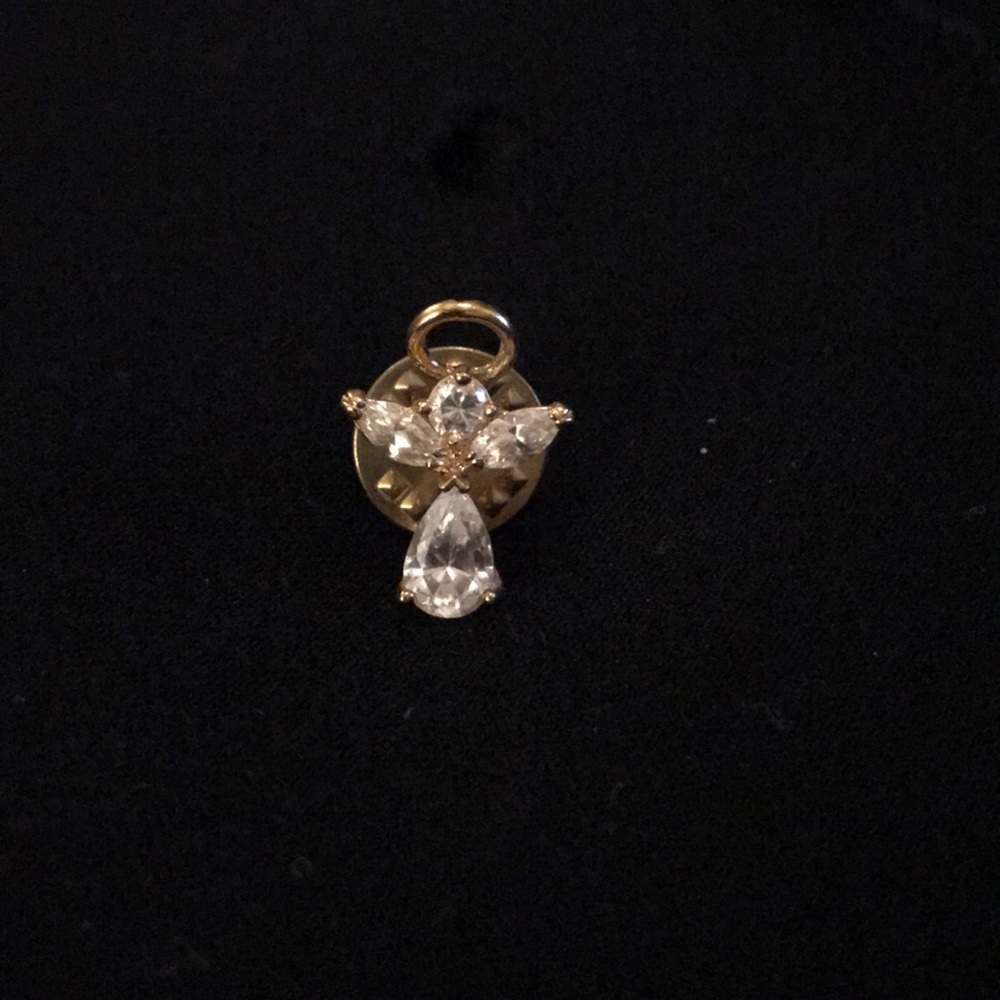 CZ Goldtone Angel Pin 😇